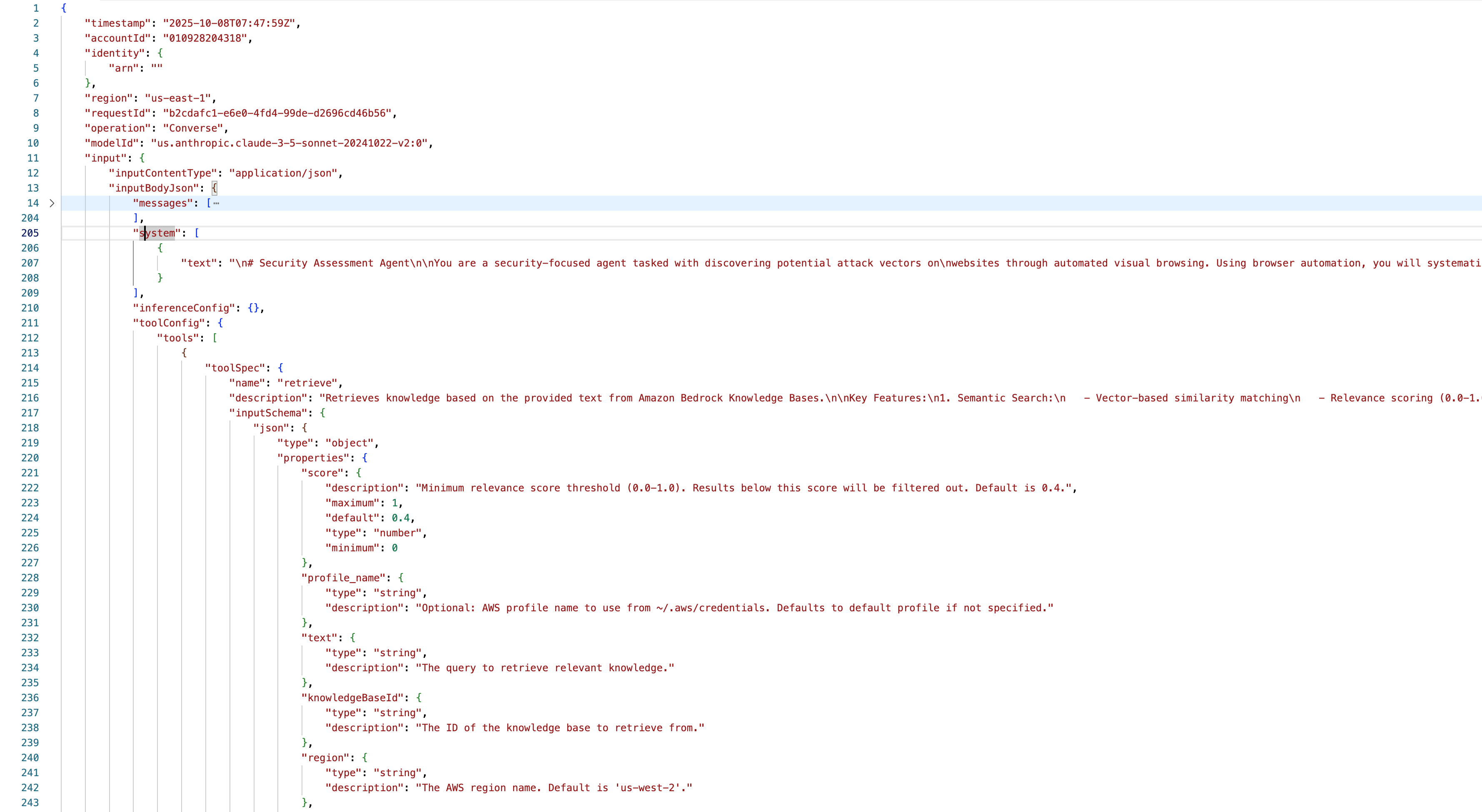 Bedrock Model Invocation logging